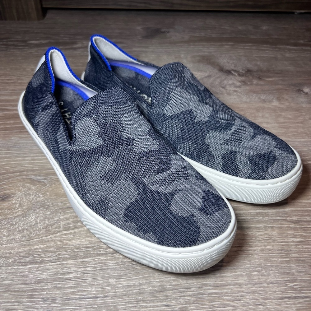 Rothy's The Sneaker Gray Camo Women Slip On Low Top Shoes Size 8